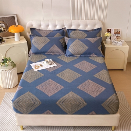 91家纺网 家纺一手货源 找家纺 （总）凯磊家纺 新款加厚磨毛印花系列单床笠