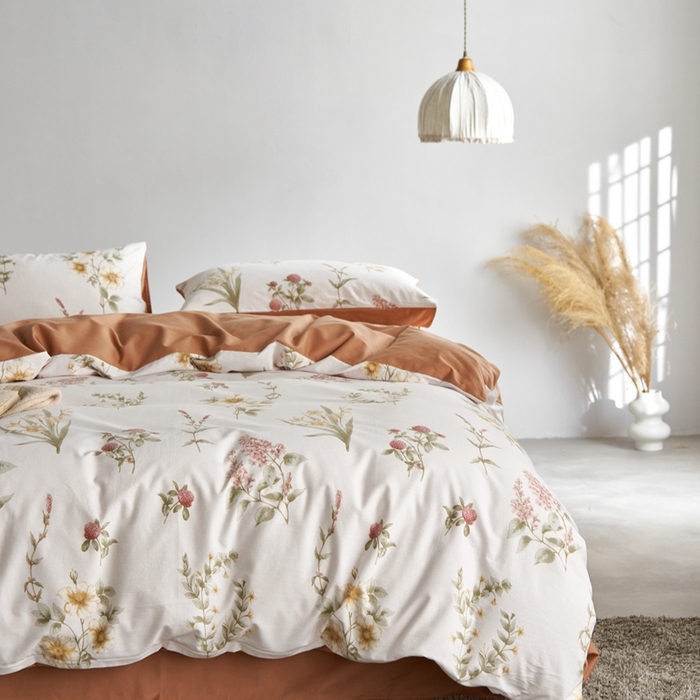 91家纺网 家纺一手货源 找家纺 时年2023新款全棉磨毛印花系列套件-花卉风格 佳颖