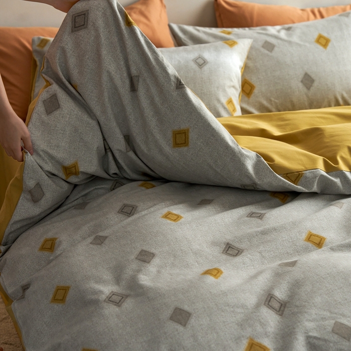 91家纺网 家纺一手货源 找家纺 时年2023新款全棉磨毛印花系列套件-简约风格 比柯