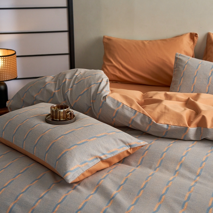 91家纺网 家纺一手货源 找家纺 时年2023新款全棉磨毛印花系列套件-简约风格 予希