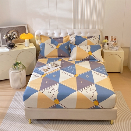 91家纺网 家纺一手货源 找家纺 （总）凯磊家纺 新款加厚磨毛印花系列单床笠