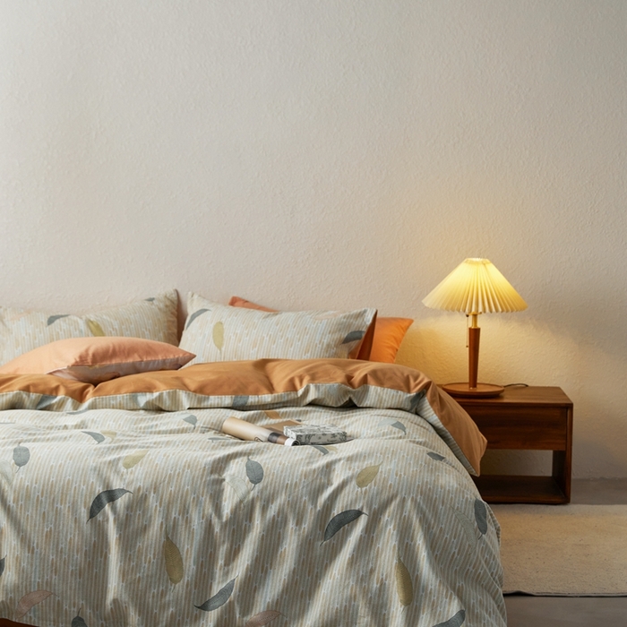 91家纺网 家纺一手货源 找家纺 时年2023新款全棉磨毛印花系列套件-花卉风格 秋凉