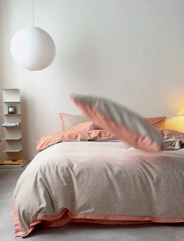 91家纺网 家纺一手货源 找家纺 时年家纺 2023 全棉磨毛飞边工艺款 甜汐