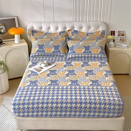 91家纺网 家纺一手货源 找家纺 （总）凯磊家纺 新款加厚磨毛印花系列单床笠