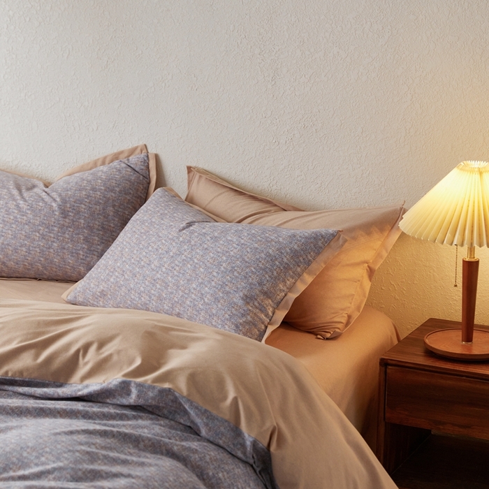 91家纺网 家纺一手货源 找家纺 时年家纺 2023 全棉磨毛飞边工艺款 婉约-紫