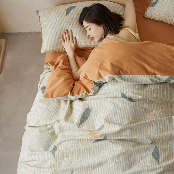 91家纺网 家纺一手货源 找家纺 时年2023新款全棉磨毛印花系列套件-花卉风格 秋凉