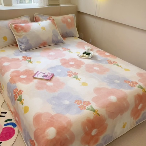 91家纺网 家纺一手货源 找家纺 眠博士 2023新款包边印花床单场景一 床单-花仙子