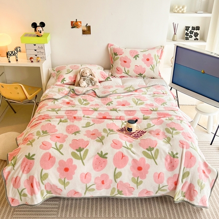 91家纺网 家纺一手货源 找家纺 （总）寐居家纺 2023新款双面牛奶绒毛毯