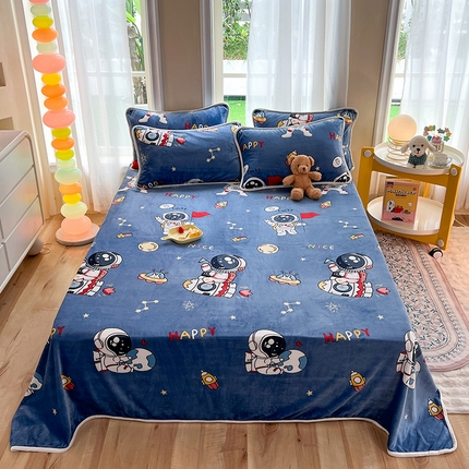 91家纺网 家纺一手货源 找家纺 眠博士 2023新款包边印花床单场景一 床单-太空小子