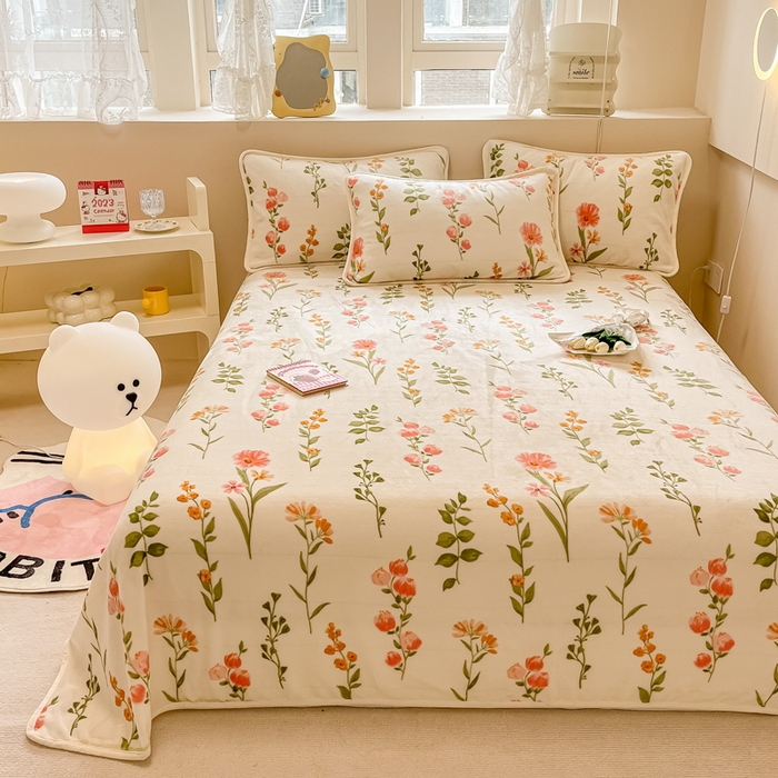 91家纺网 家纺一手货源 找家纺 眠博士 2023新款包边印花床单场景一 床单-浪漫花园