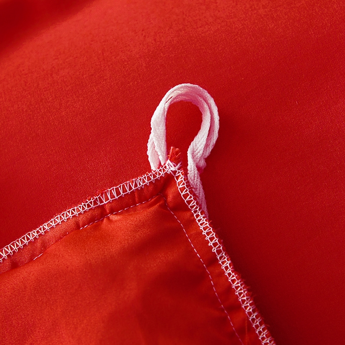 91家纺网 家纺一手货源 找家纺 罗艺轩 2024新款A类蛋白棉夹棉床裙四件套-品味人生 品味人生-中国红