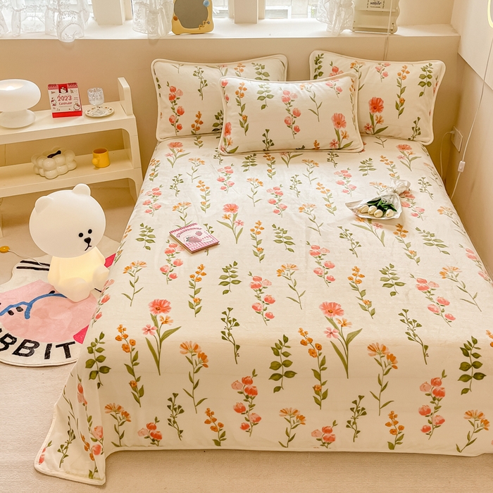 91家纺网 家纺一手货源 找家纺 眠博士 2023新款包边印花床单场景一 床单-浪漫花园