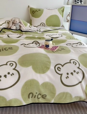 91家纺网 家纺一手货源 找家纺 （总）寐居家纺 2023新款双面牛奶绒毛毯