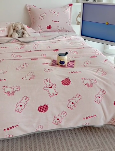 91家纺网 家纺一手货源 找家纺 （总）寐居家纺 2023新款双面牛奶绒毛毯