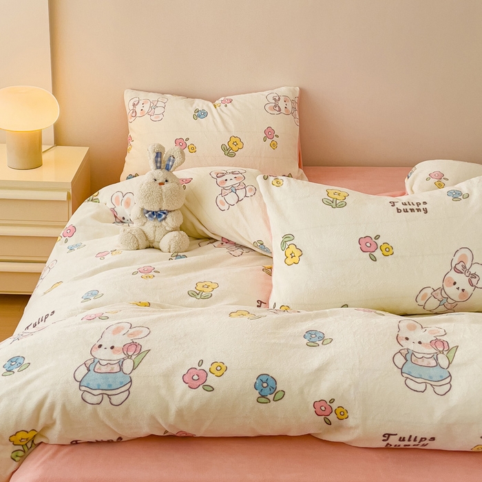 91家纺网 家纺一手货源 找家纺 （总）木堇 2023新款牛奶绒印花单被套