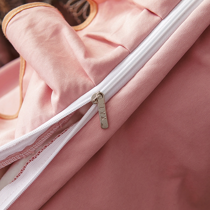 91家纺网 家纺一手货源 找家纺 罗艺轩 2024新款A类蛋白棉夹棉床裙四件套-品味人生 品味人生-豆沙红