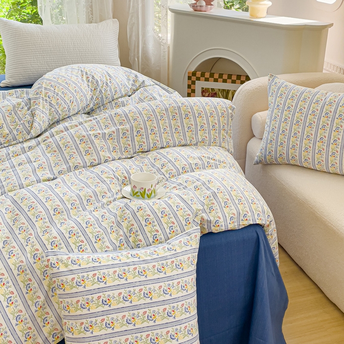 91家纺网 家纺一手货源 找家纺 感遇家纺 2023新款全棉印花四件套 羽扇