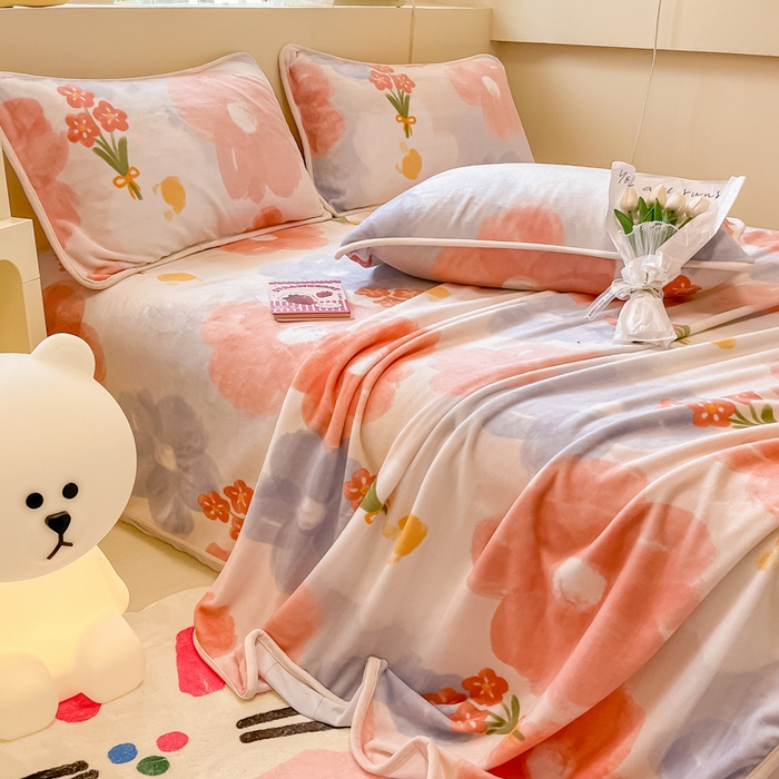 91家纺网 家纺一手货源 找家纺 眠博士 2023新款包边印花床单场景一 床单-花仙子