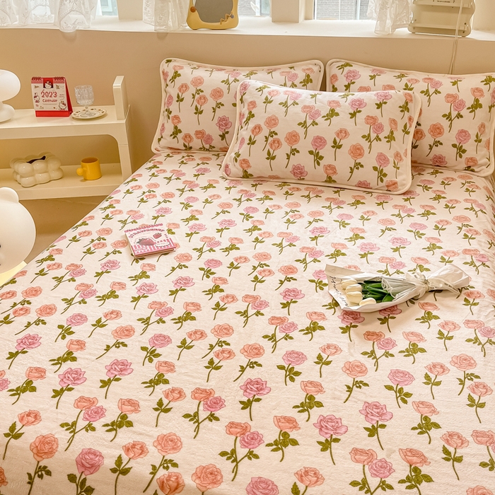 91家纺网 家纺一手货源 找家纺 眠博士 2023新款包边印花床单场景一 床单-爱莎庄园