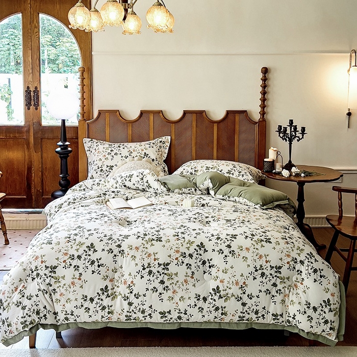 91家纺网 家纺一手货源 找家纺 米菲 2023新款印花小竺棉冬被春秋被被子被芯 春华秋实