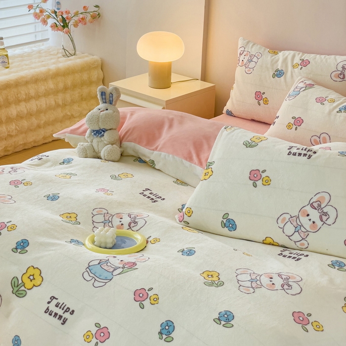 91家纺网 家纺一手货源 找家纺 （总）木堇 2023新款牛奶绒印花单被套