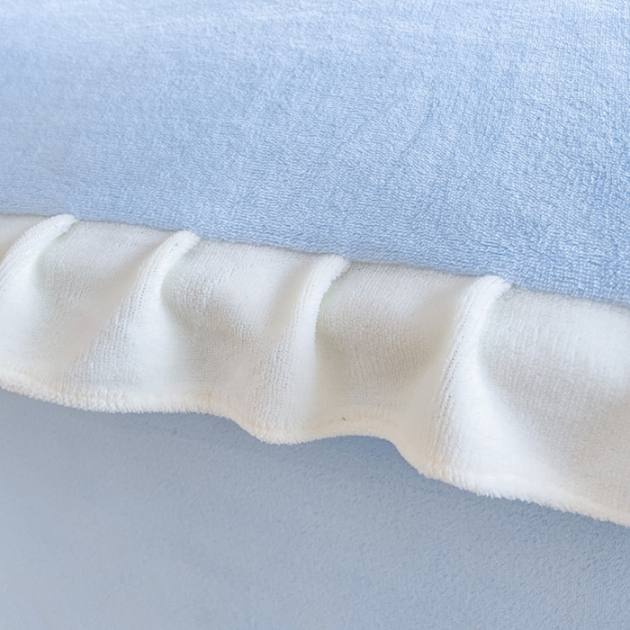 91家纺网 家纺一手货源 找家纺 宜家坊 2023秋冬新款A类全消光230克韩版牛奶绒贴布绣卡通款四件套--梦幻女孩 梦幻女孩-天空蓝