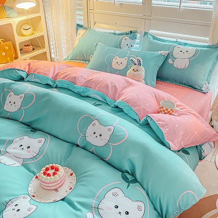 91家纺网 家纺一手货源 找家纺 （总）卡斯诺 2025新款植物羊绒磨毛四件套