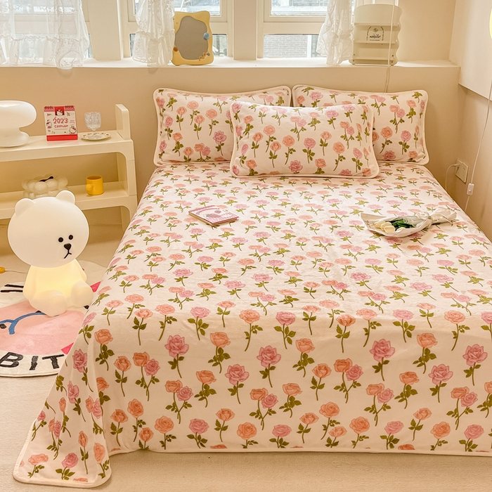 91家纺网 家纺一手货源 找家纺 眠博士 2023新款包边印花床单场景一 床单-爱莎庄园