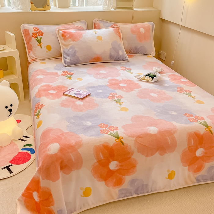 91家纺网 家纺一手货源 找家纺 眠博士 2023新款包边印花床单场景一 床单-花仙子