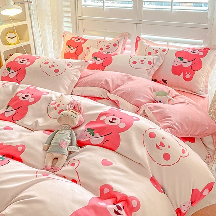 91家纺网 家纺一手货源 找家纺 （总）卡斯诺 2025新款植物羊绒磨毛四件套