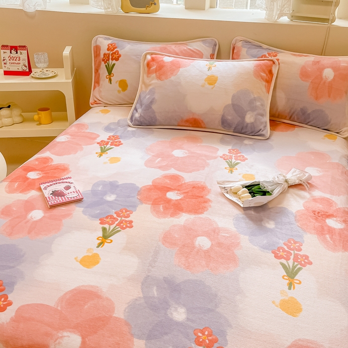 91家纺网 家纺一手货源 找家纺 眠博士 2023新款包边印花床单场景一 床单-花仙子