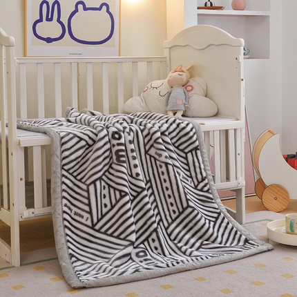 新款儿童拉舍尔毛毯双层加厚宝宝盖毯婴儿毯幼儿园秋冬季空调绒毯 梦空间
