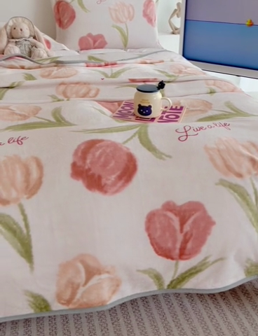 91家纺网 家纺一手货源 找家纺 （总）寐居家纺 2023新款双面牛奶绒毛毯