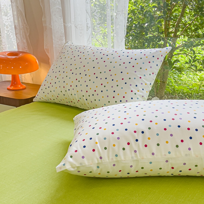 91家纺网 家纺一手货源 找家纺 感遇家纺 2023新款全棉印花四件套 彩虹糖