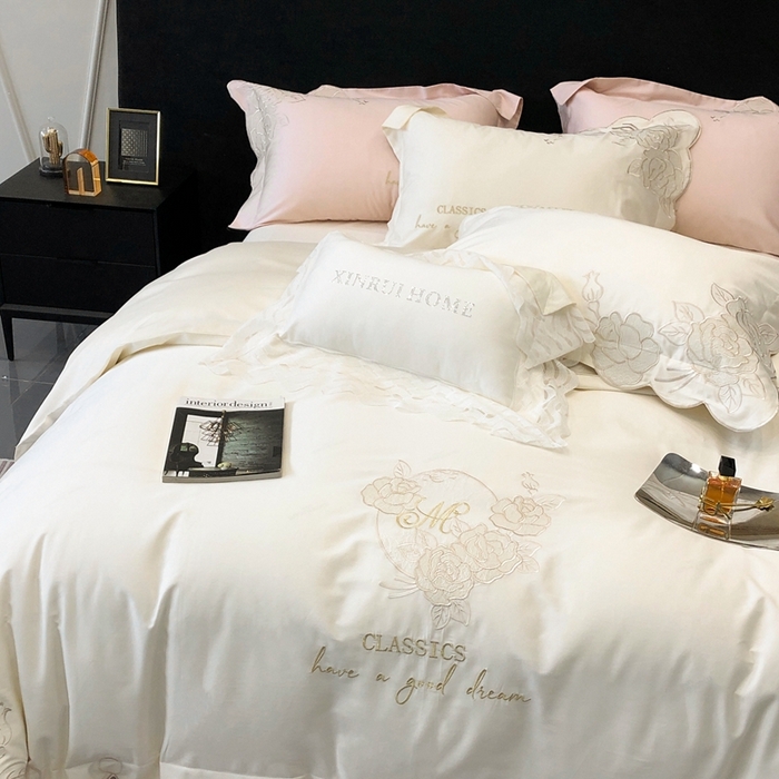 91家纺网 家纺一手货源 找家纺 （总）馨蕊家居 2023新款100支CR工艺全棉四件套-玛利娅