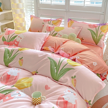 91家纺网 家纺一手货源 找家纺 （总）卡斯诺 2025新款植物羊绒磨毛四件套