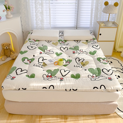 91家纺网 家纺一手货源 找家纺 （总）蓝冰家纺 2024新款蓝冰双层纱印花床垫