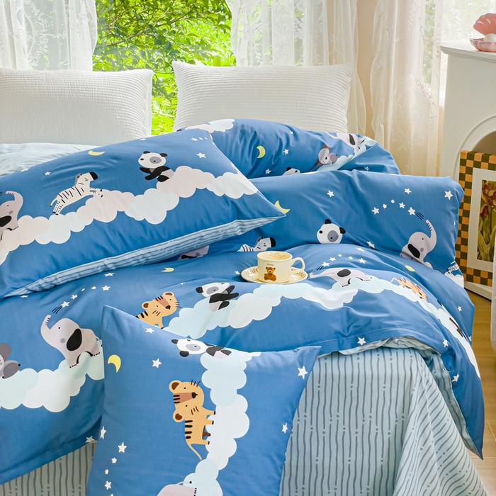 91家纺网 家纺一手货源 找家纺 感遇家纺 2023新款全棉印花四件套 疯狂动物城