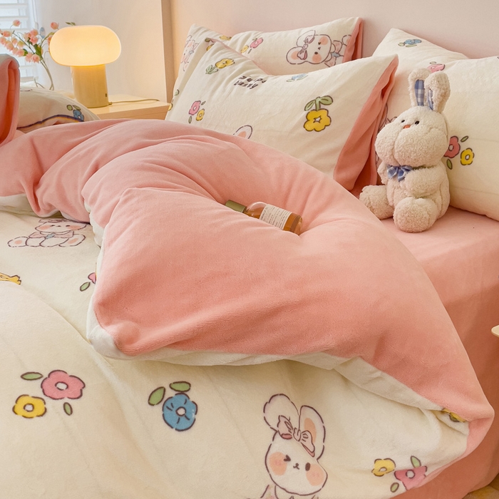 91家纺网 家纺一手货源 找家纺 （总）木堇 2023新款牛奶绒印花单被套