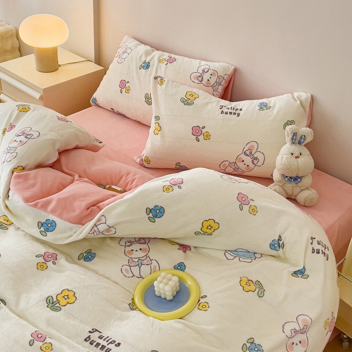 91家纺网 家纺一手货源 找家纺 （总）木堇 2023新款牛奶绒印花单被套