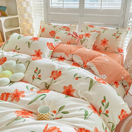 91家纺网 家纺一手货源 找家纺 （总）卡斯诺 2025新款植物羊绒磨毛四件套