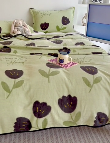 91家纺网 家纺一手货源 找家纺 （总）寐居家纺 2023新款双面牛奶绒毛毯