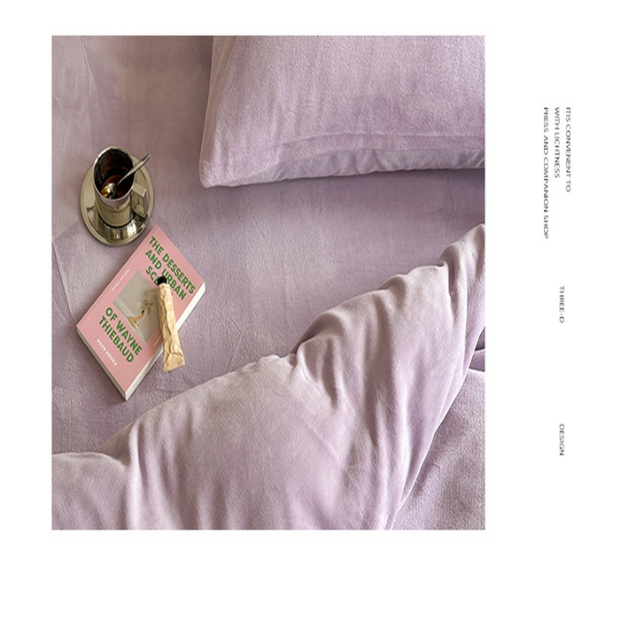 91家纺网 家纺一手货源 找家纺 （总）六巷胡同 2023新款ins博主风纯色牛奶绒四件套