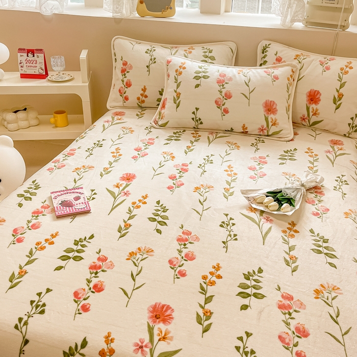 91家纺网 家纺一手货源 找家纺 眠博士 2023新款包边印花床单场景一 床单-浪漫花园