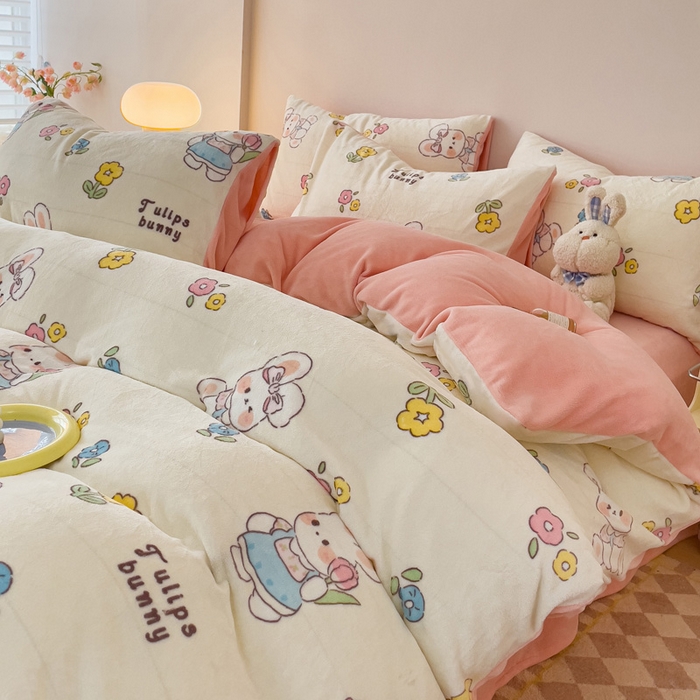 91家纺网 家纺一手货源 找家纺 （总）木堇 2023新款牛奶绒印花单被套