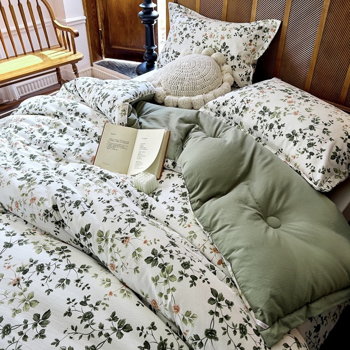 91家纺网 家纺一手货源 找家纺 米菲 2023新款印花小竺棉冬被春秋被被子被芯 春华秋实