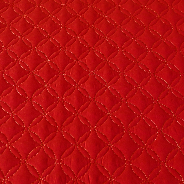 91家纺网 家纺一手货源 找家纺 罗艺轩 2024新款A类蛋白棉夹棉床裙-品味人生 品味人生-中国红