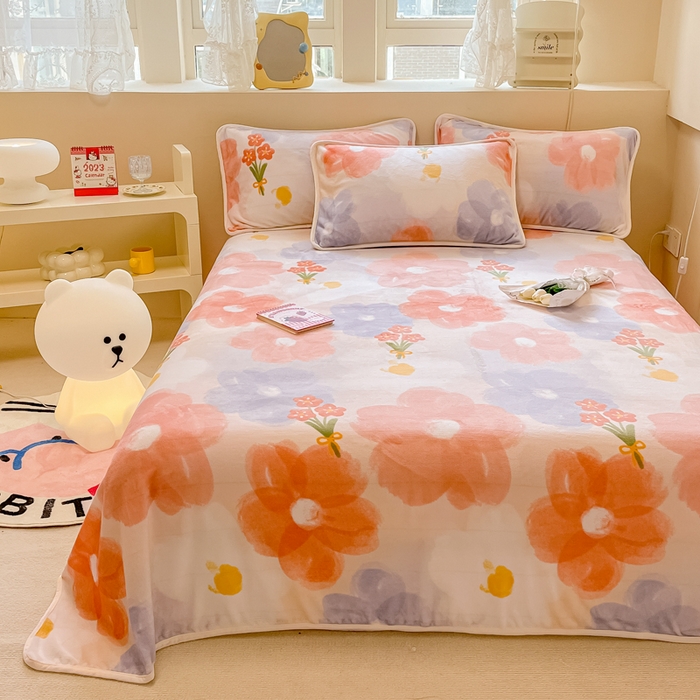 91家纺网 家纺一手货源 找家纺 眠博士 2023新款包边印花床单场景一 床单-花仙子