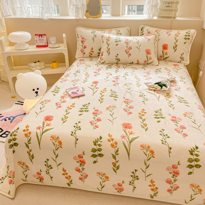 91家纺网 家纺一手货源 找家纺 眠博士 2023新款包边印花床单场景一 床单-浪漫花园