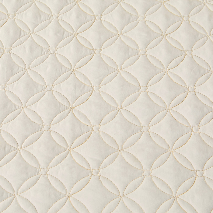 91家纺网 家纺一手货源 找家纺 罗艺轩 2024新款A类蛋白棉夹棉床裙-品味人生 品味人生-珍珠白